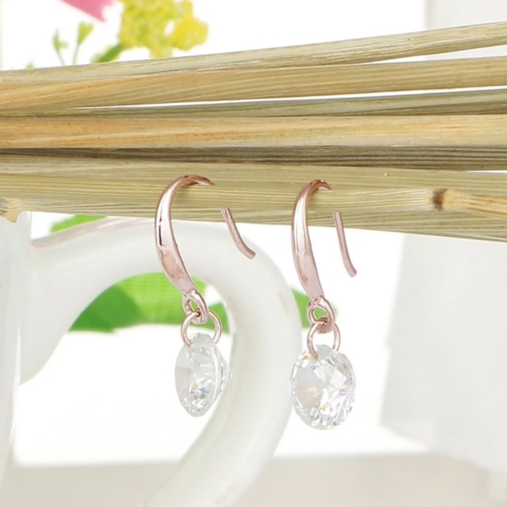 NEW!💙💎ROSE💗GOLD COLOR! CZ! DROPS!💎💙GORGEOUS! - Picture 3 of 6
